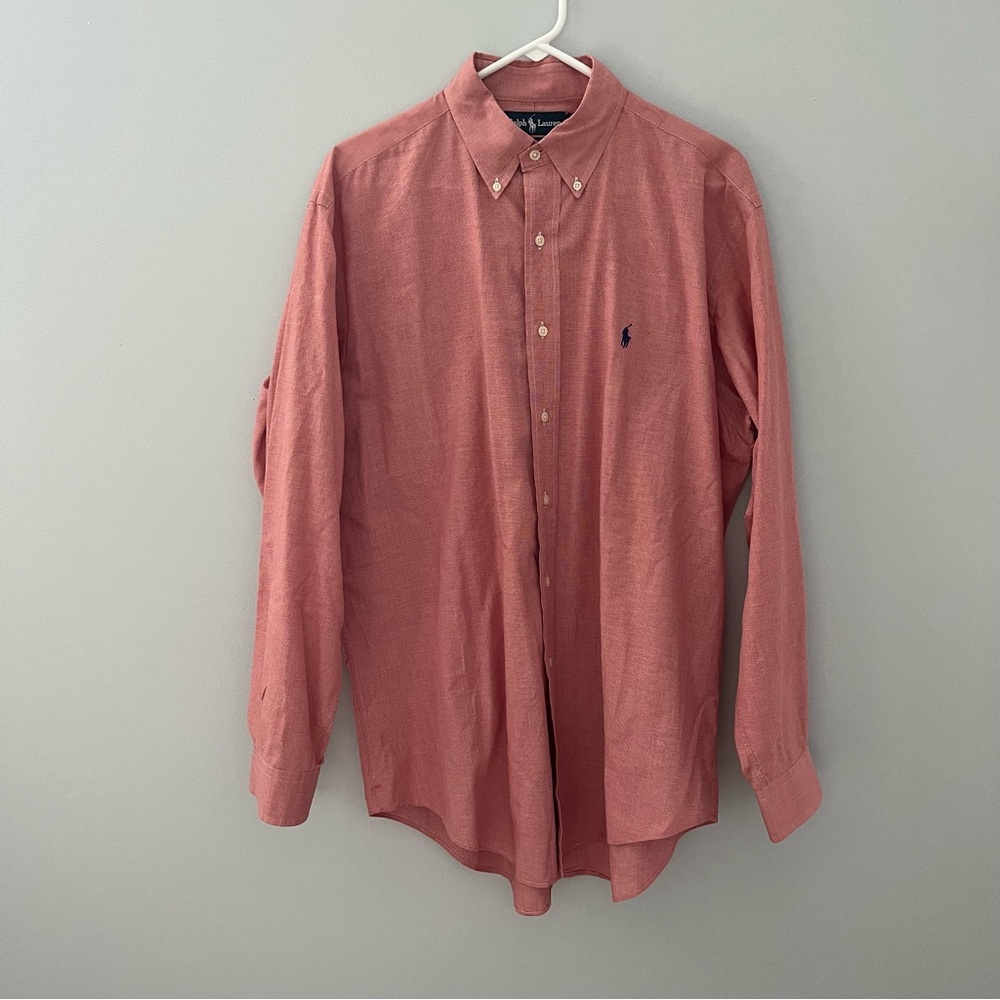 Ralph Lauren Shirt Adult Extra Large 16 Red Pony Yarmouth Button Up Preppy Mens